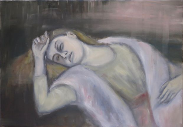 Die im Schlaf Angeschaute (nach Gabriel von Max)